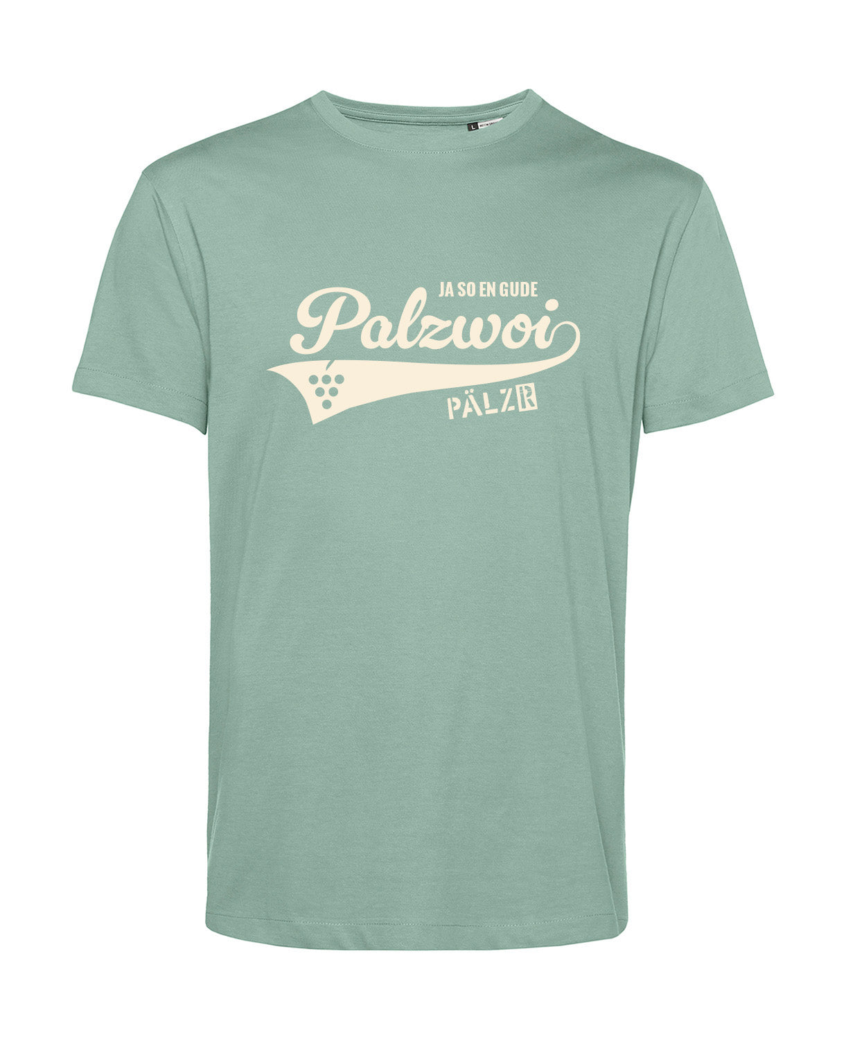 Männer | T-Shirt | PALZWOi | sage | Logo beige