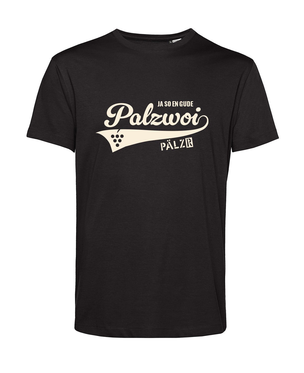 Männer | T-Shirt | PALZWOi | schwarz | Logo beige