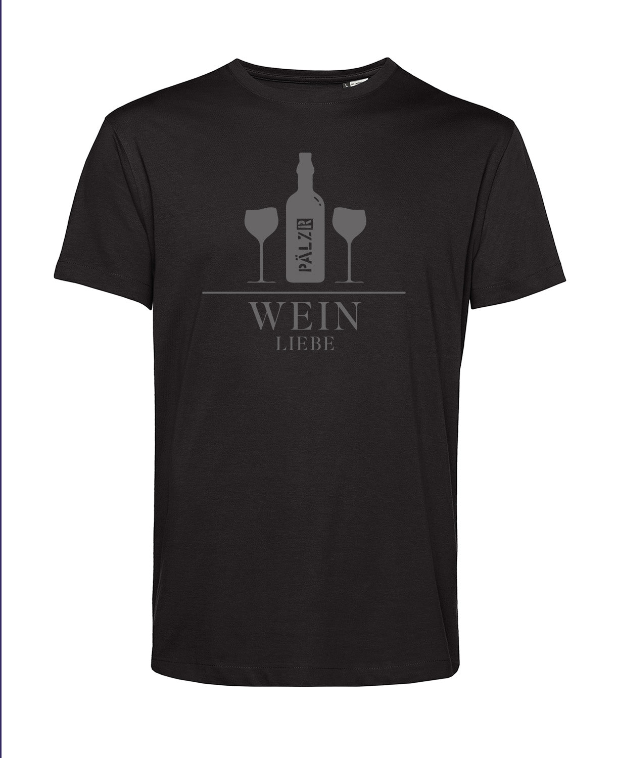 Männer | T-Shirt | Weinliebe | schwarz | Logo anthrazit