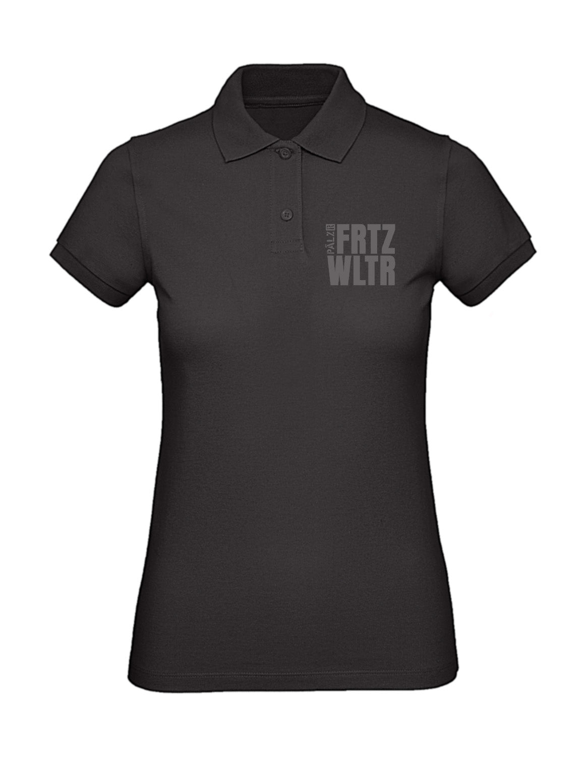 PÄLZR | Poloshirt | Frauen | FRTZ WLTR | schwarz | Logo anthrazit