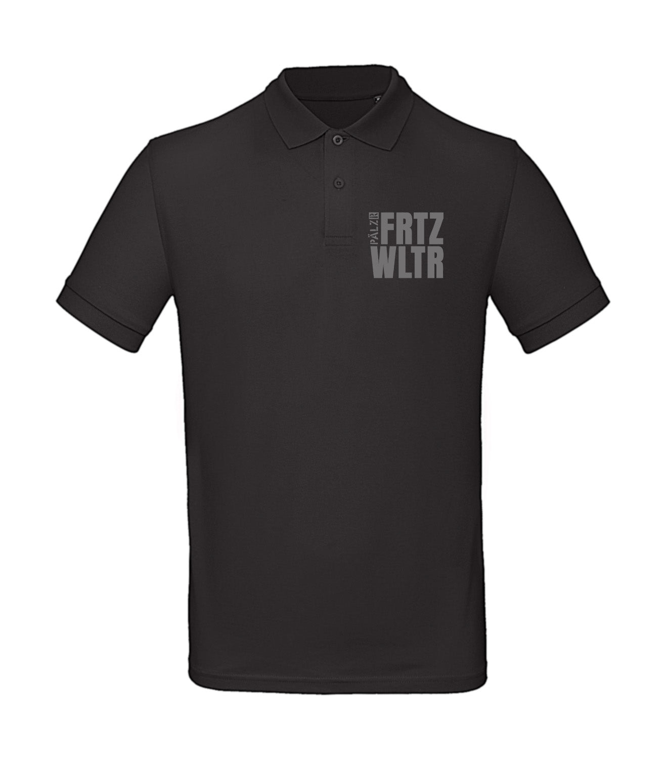 PÄLZR | Poloshirt | Männer | FRTZ WLTR | schwarz | Logo anthrazit