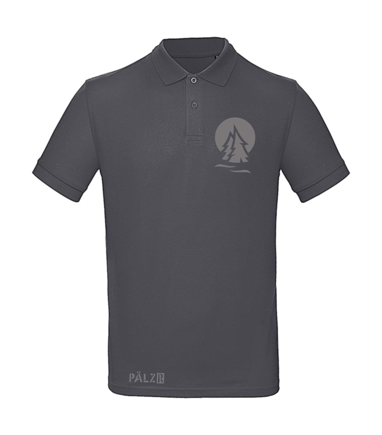 PÄLZR | Poloshirt | Männer | PÄLZRWald ZWEI | asphalt | Logo anthrazit