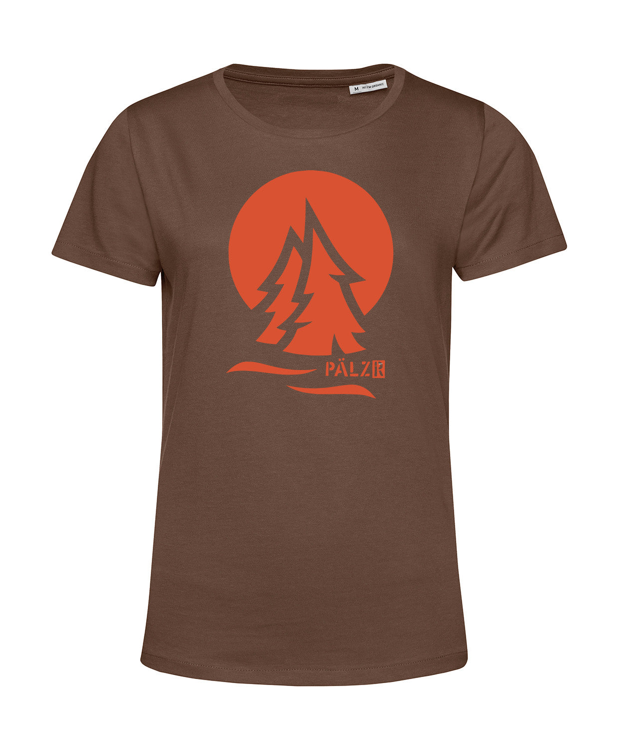 Frauen | T-Shirt | PÄLZRWald ZWEI | baumbraun | Logo orange