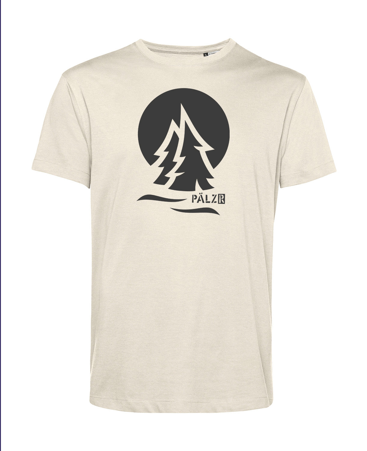 Männer T-Shirt | PÄLZRWald Zwei | creme | Logo anthrazit