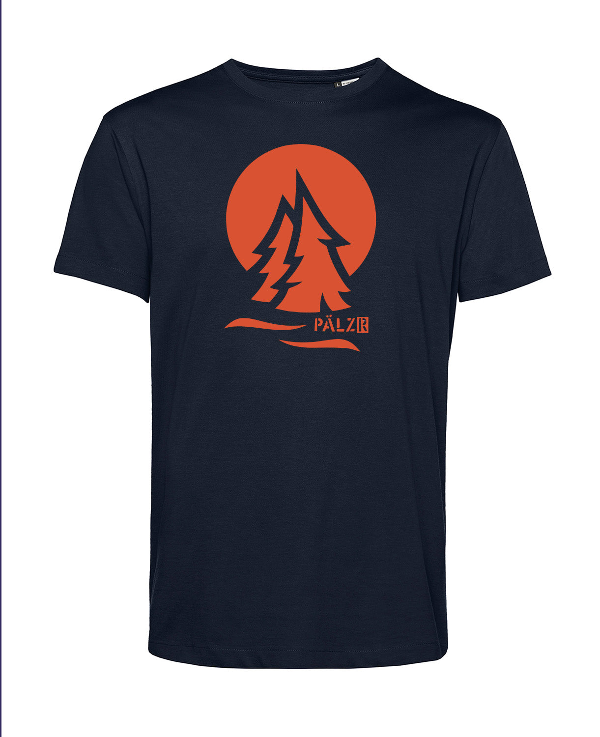 Männer T-Shirt | PÄLZRWald Zwei | navy-blue | Logo orange