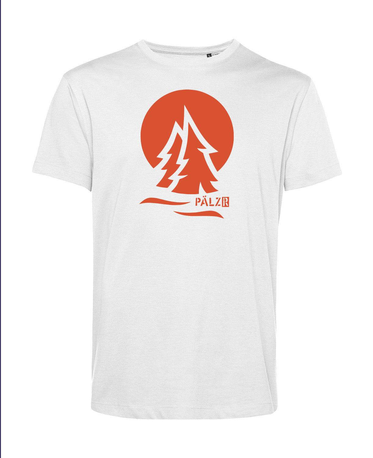 Männer T-Shirt | PÄLZRWald Zwei | weiss | Logo orange