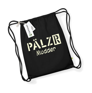 PÄLZR Mudder | Turnbeudel | schwarz |. Logo beige