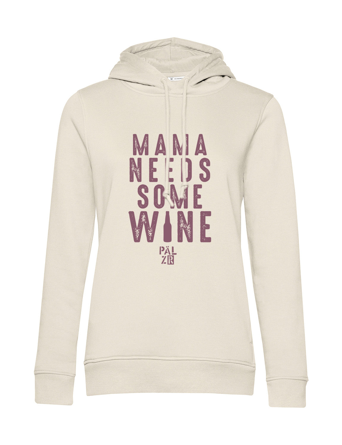 Frauen | Hoodie | Mama needs some Wine | schwarz / creme / burgundy / softrose