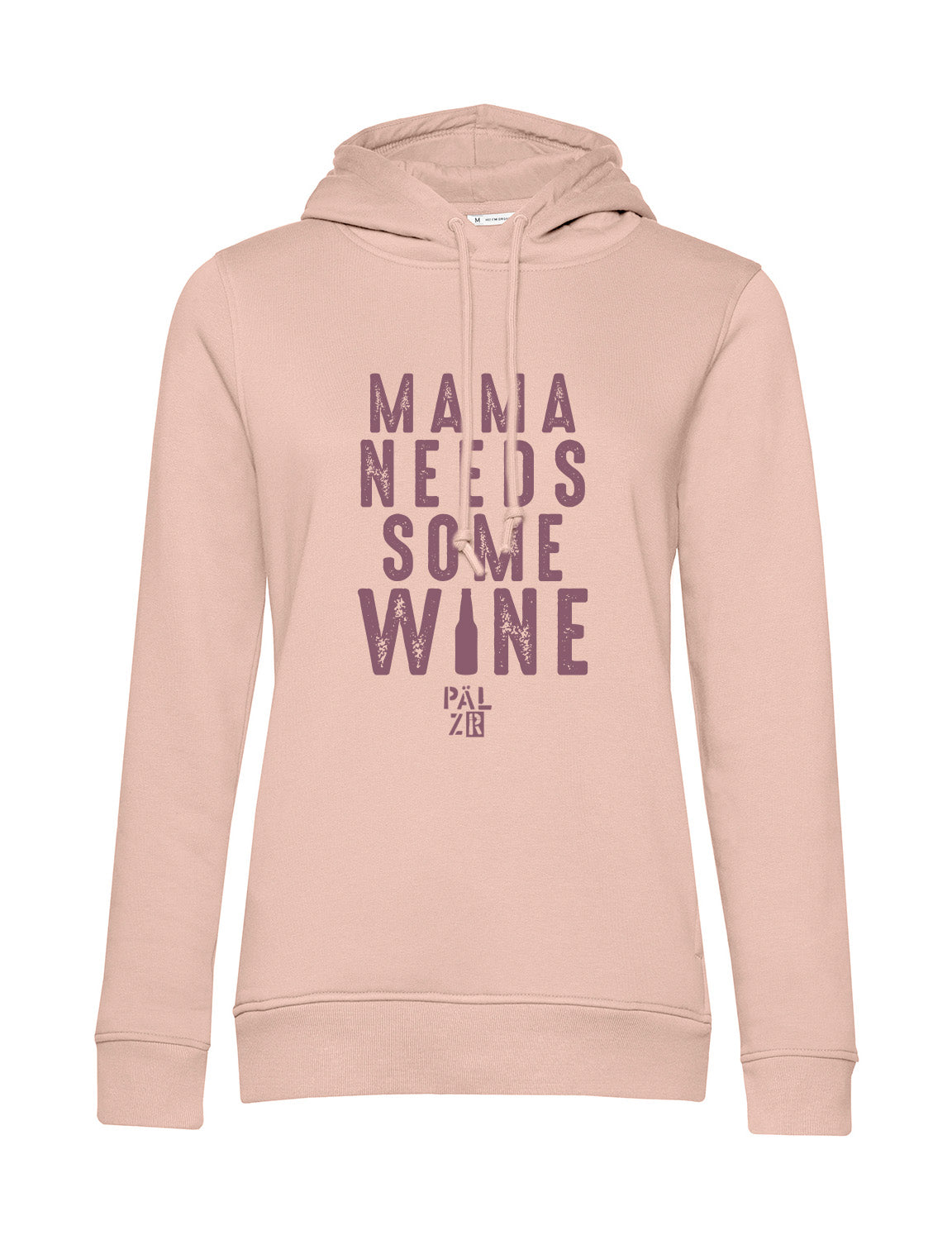 Frauen | Hoodie | Mama needs some Wine | schwarz / creme / burgundy / softrose