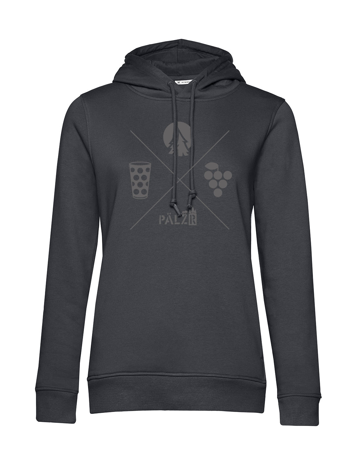 Frauen Hoodie | Wald und Woi | asphalt | Logo anthrazit