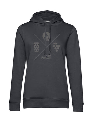 Frauen Hoodie | Wald und Woi | asphalt | Logo anthrazit