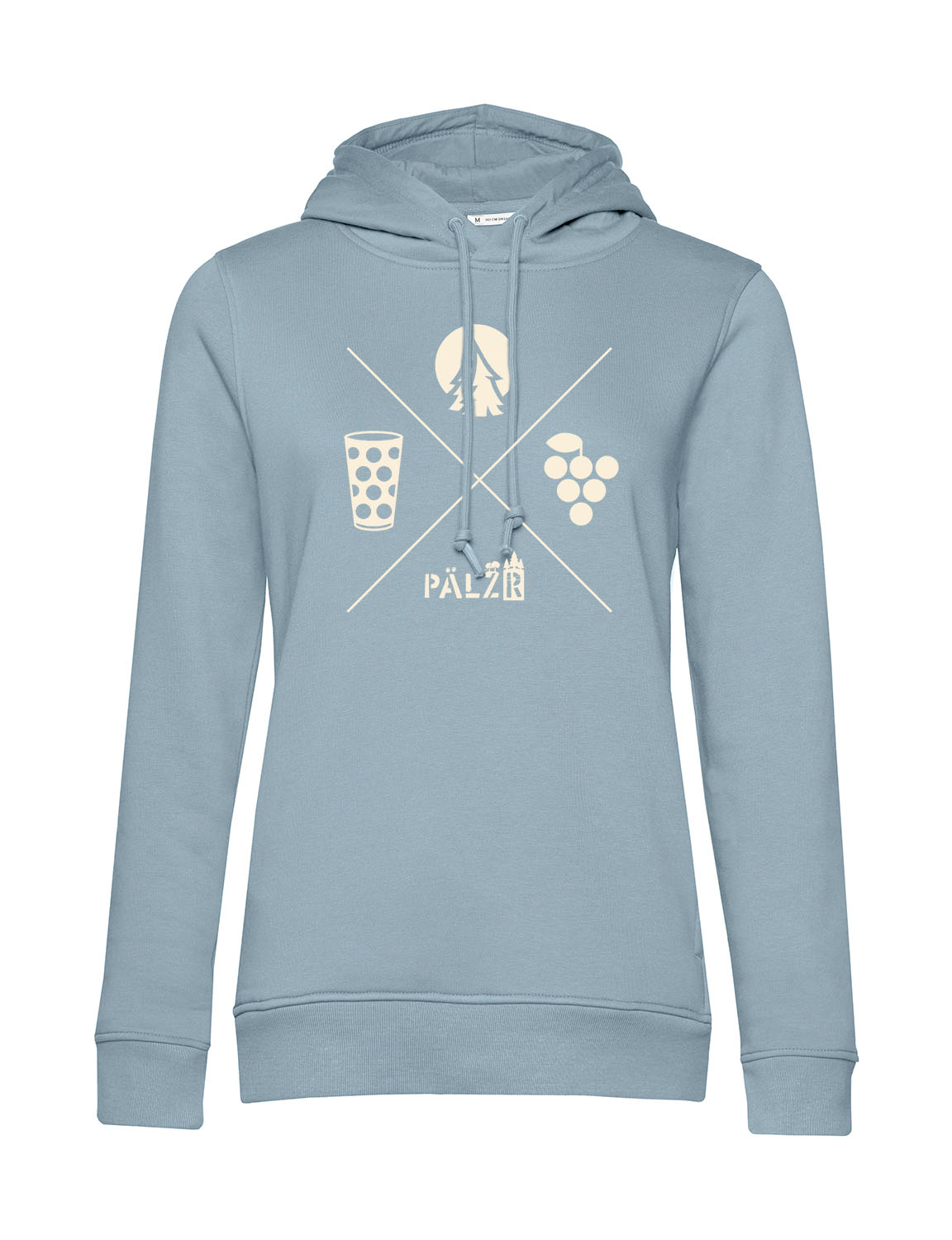 Frauen Hoodie | Wald und Woi | bluefog | Logo beige