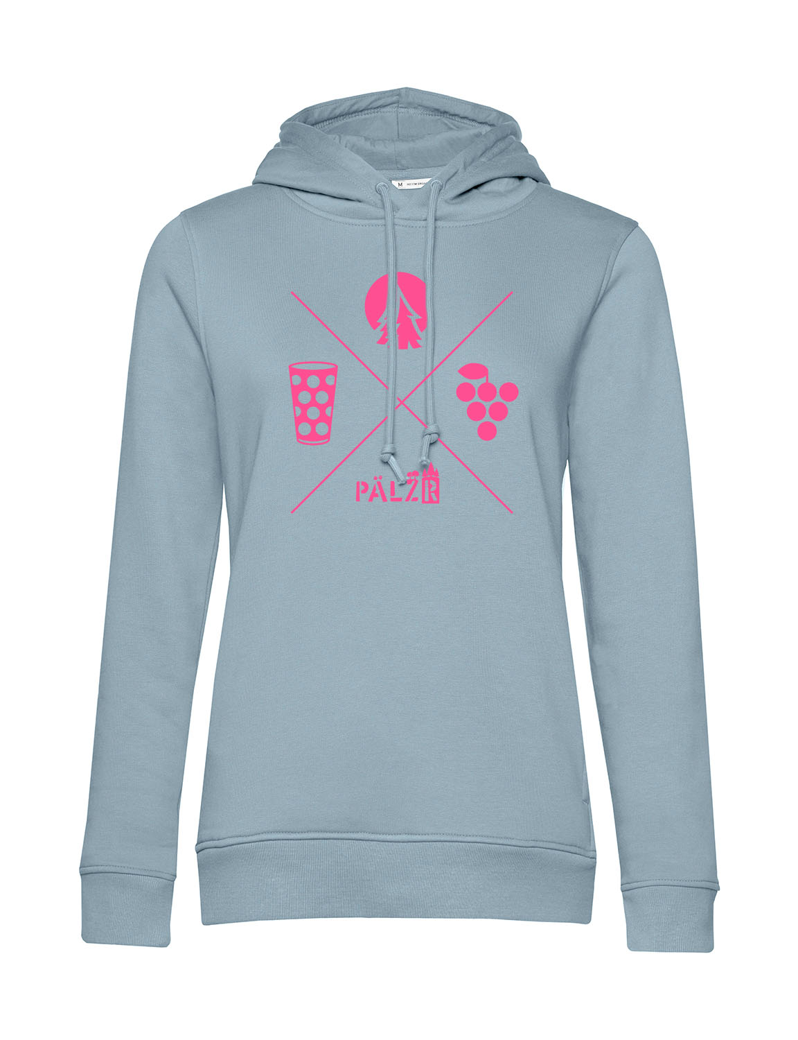 Frauen Hoodie | Wald und Woi | bluefog | Logo neon-pink