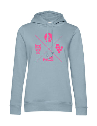 Frauen Hoodie | Wald und Woi | bluefog | Logo neon-pink