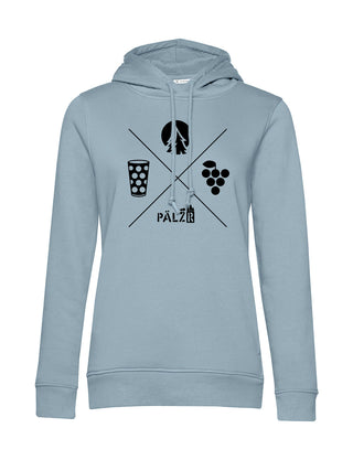 Frauen Hoodie | Wald und Woi | bluefog | Logo schwarz