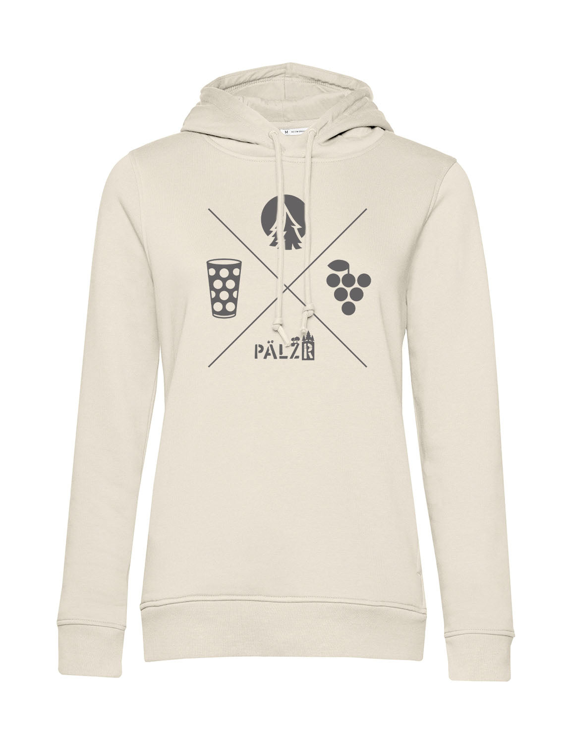 Frauen Hoodie | Wald und Woi | creme | Logo anthrazit