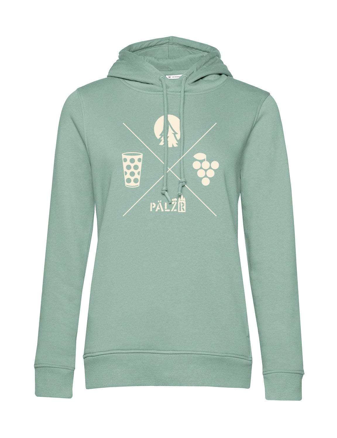 Frauen Hoodie | Wald und Woi | sage | Logo beige