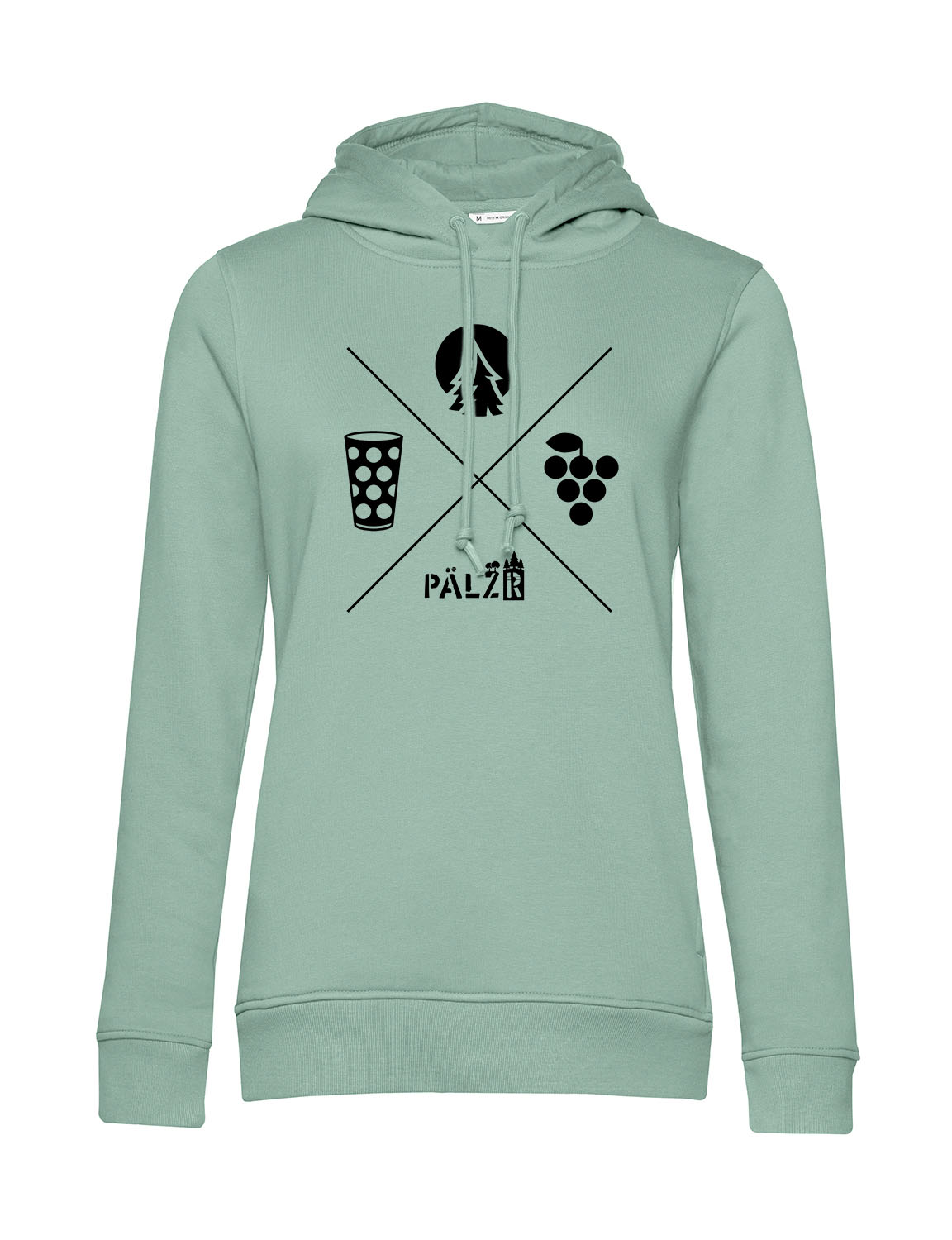 Frauen Hoodie | Wald und Woi | sage | Logo schwarz