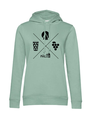 Frauen Hoodie | Wald und Woi | sage | Logo schwarz