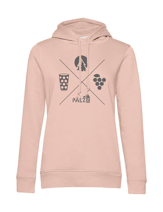 Frauen Hoodie | Wald und Woi | softrose | Logo anthrazit