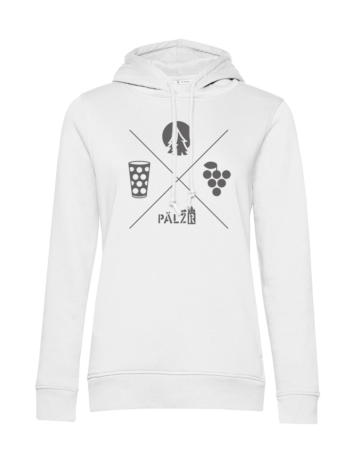 Frauen Hoodie | Wald und Woi | weiss | Logo anthrazit