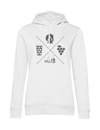 Frauen Hoodie | Wald und Woi | weiss | Logo anthrazit