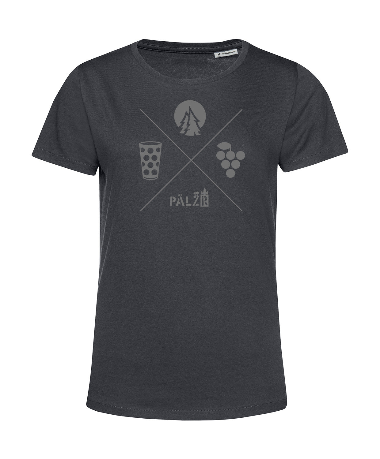 Frauen | T-Shirt | Wald und Woi | asphalt | Logo anthrazit