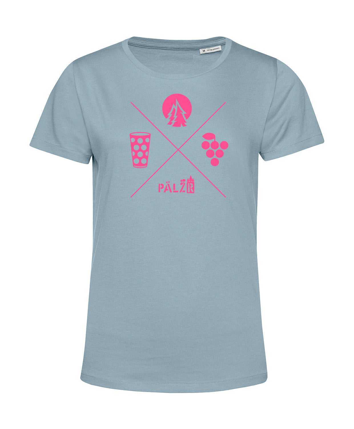 Frauen | T-Shirt | Wald und Woi | bluefog | Logo neon-pink