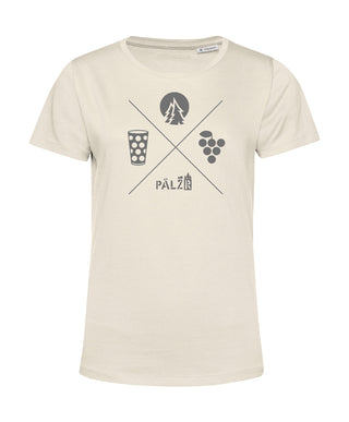 Frauen | T-Shirt | Wald und Woi | creme | Logo anthrazit