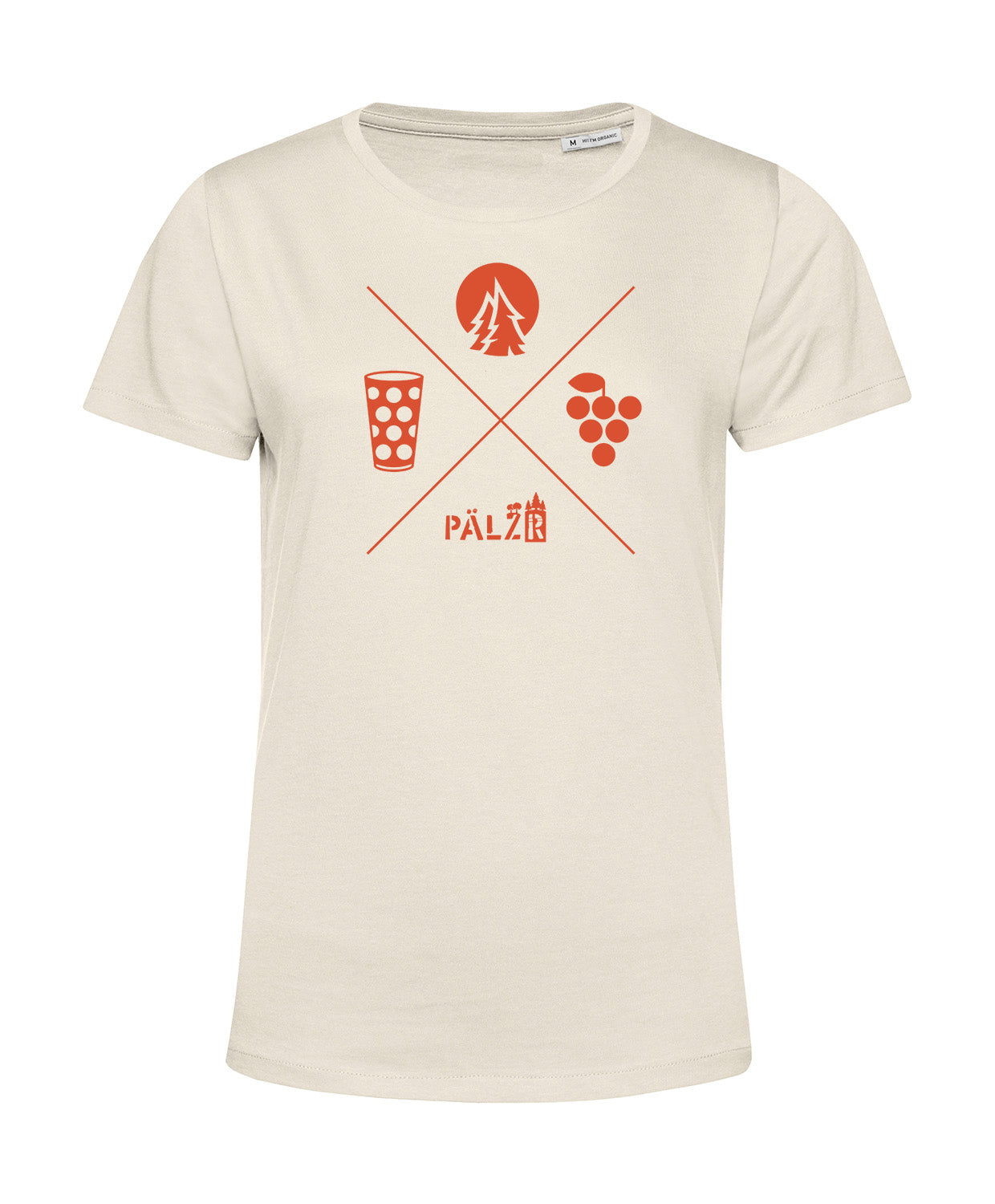 Frauen | T-Shirt | Wald und Woi | creme | Logo orange