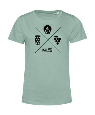 Frauen | T-Shirt | Wald und Woi | sage | Logo schwarz