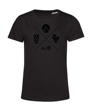 Frauen | T-Shirt | Wald und Woi | schwarz | UNDERSTATEMENT