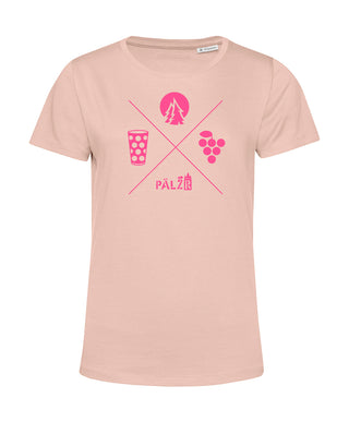 Frauen | T-Shirt | Wald und Woi | softrose | Logo neon-pink