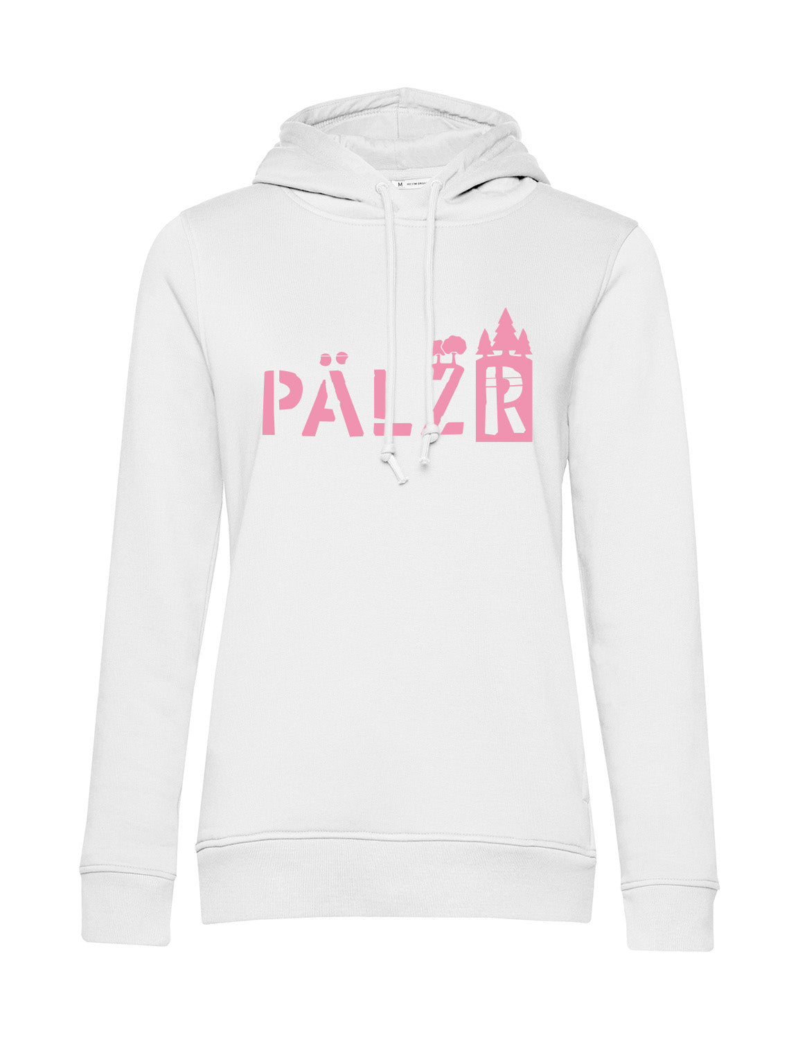 Women Hoodie | PÄLZRForest | white | Soft rose logo 