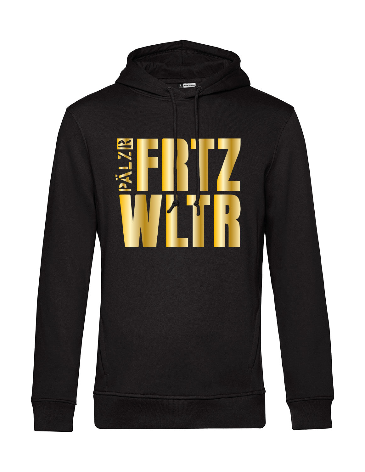 Männer Hoodie | BLING BLING | FRTZ WLTR | schwarz | Logo gold