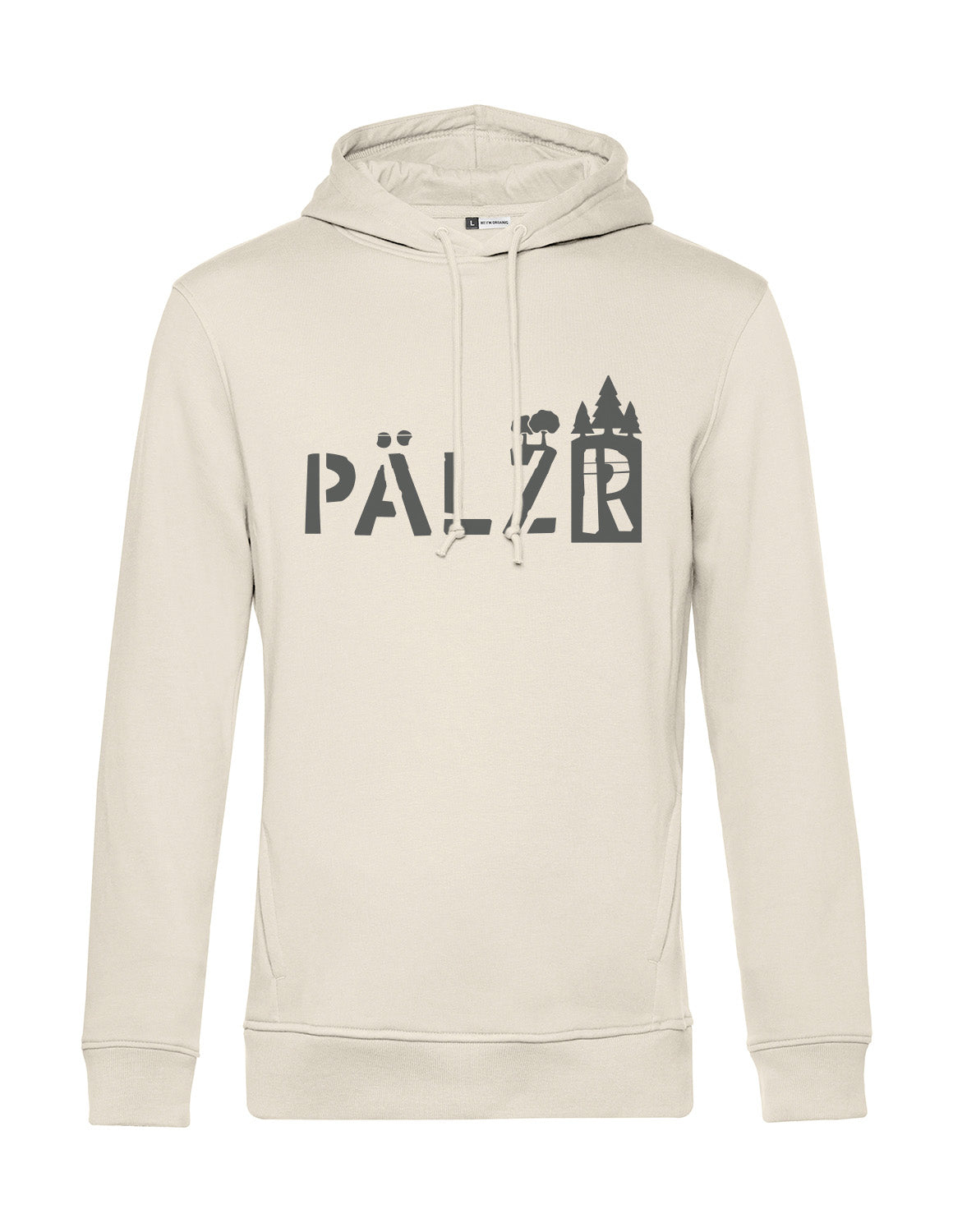 Men Hoodie | PÄLZRForest | cream | Logo anthracite 