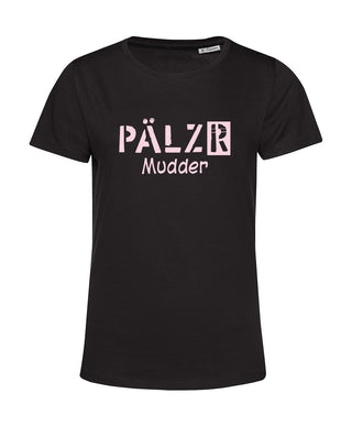 Women | T-shirt | PÄLZR Mudder | black | Logo soft rose 