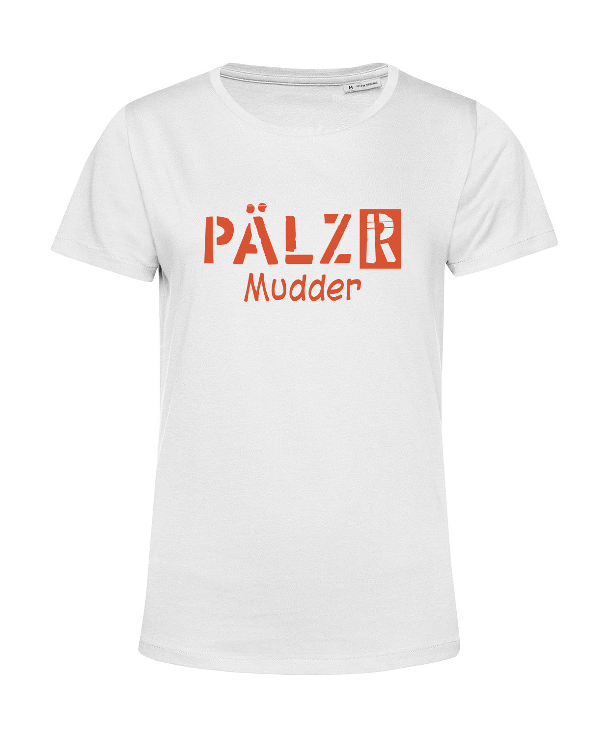 Women | T-shirt | PÄLZR Mudder | white | Orange logo 