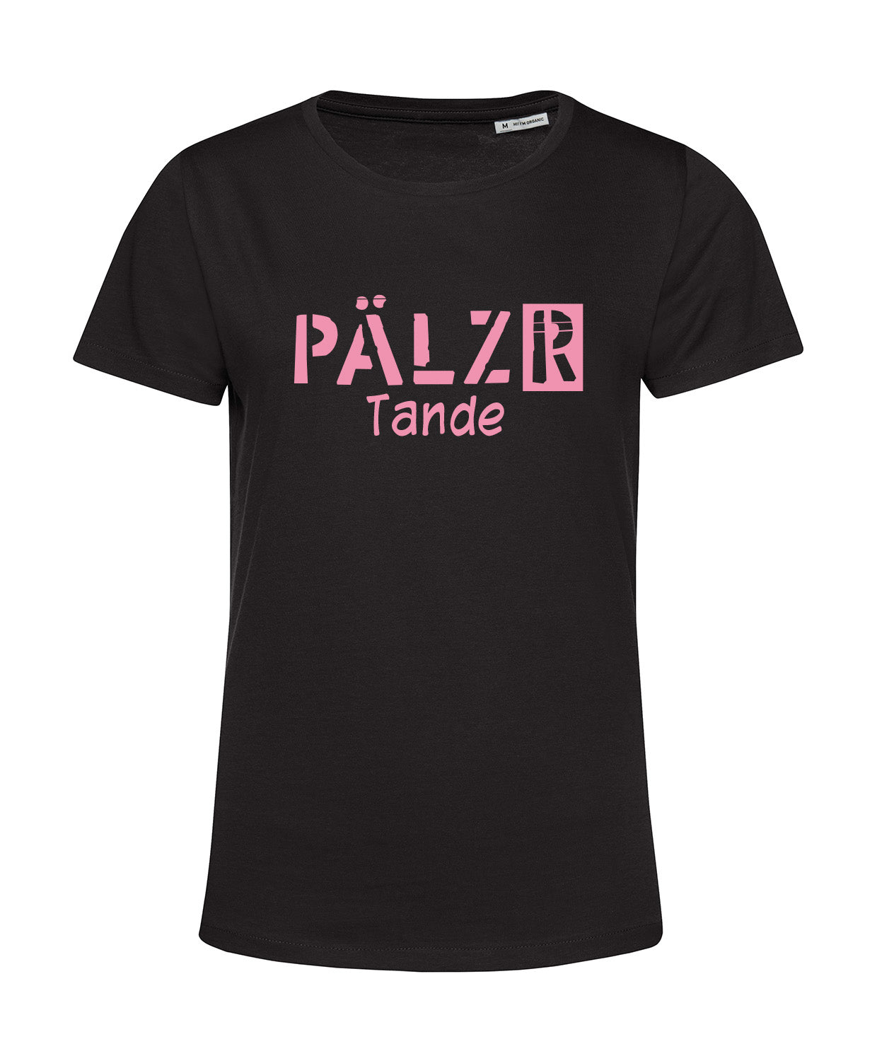 Frauen | T-Shirt | PÄLZR Tande | schwarz | Logo soft-rose