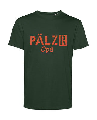 Männer T-Shirt | PÄLZR Opa | waldgrün | Logo orange