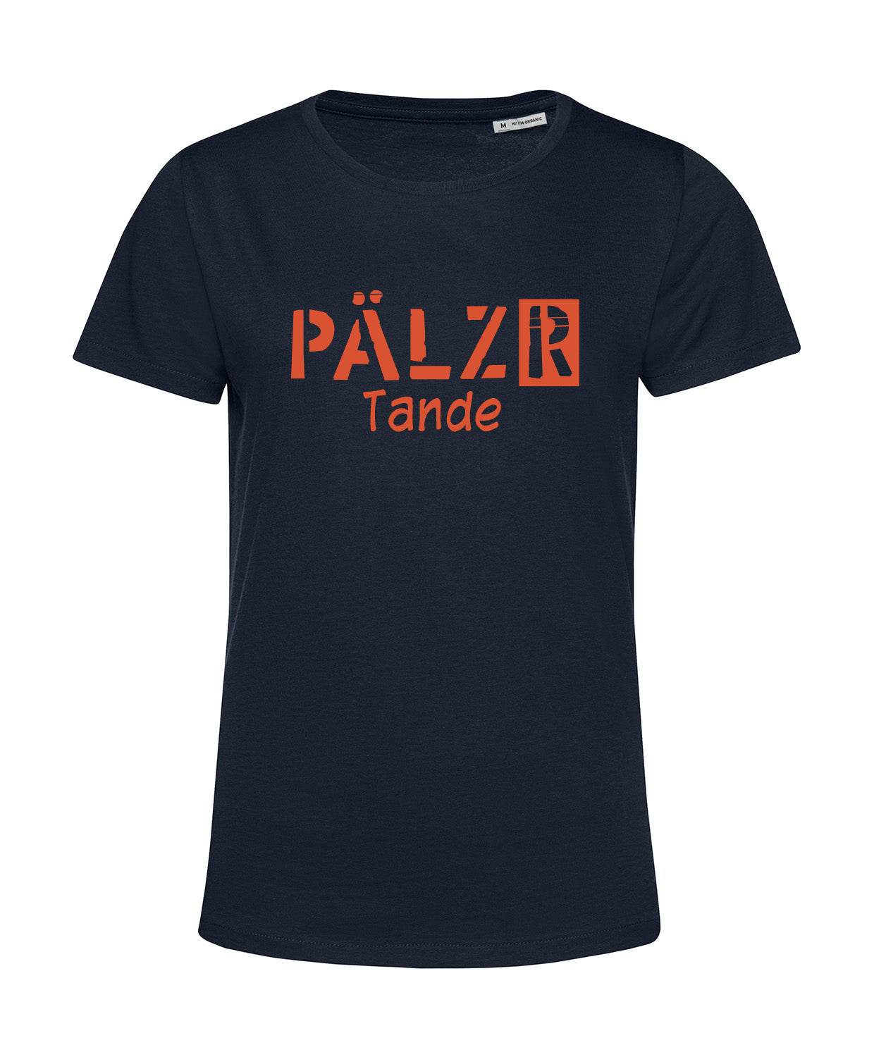 Frauen | T-Shirt | PÄLZR Tande | navy-blue | Logo orange