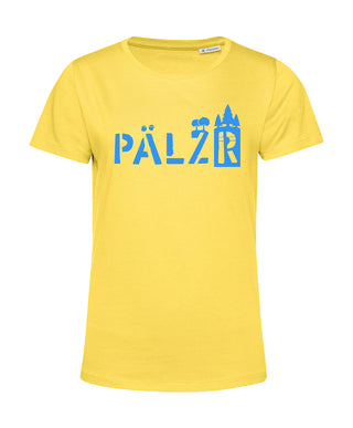 Women | T-shirt | PÄLZRwald | Limo | Logo neon blue 