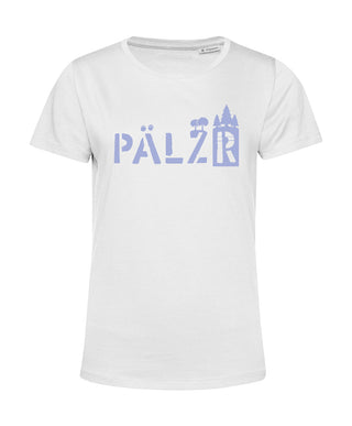 Frauen | T-Shirt | PÄLZRwald | weiss | Logo Lavendel
