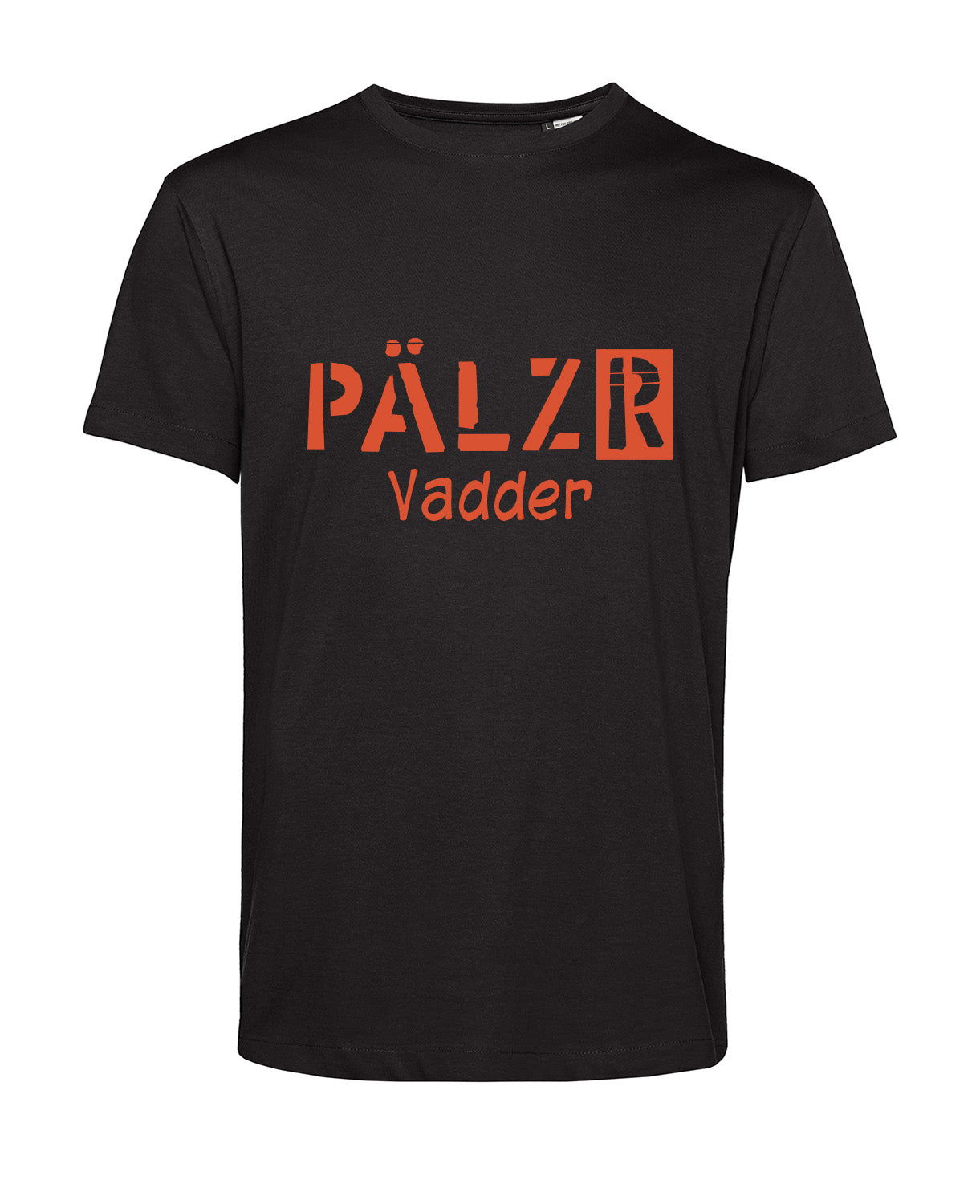 Männer T-Shirt | PÄLZR Vadder | schwarz | Logo orange