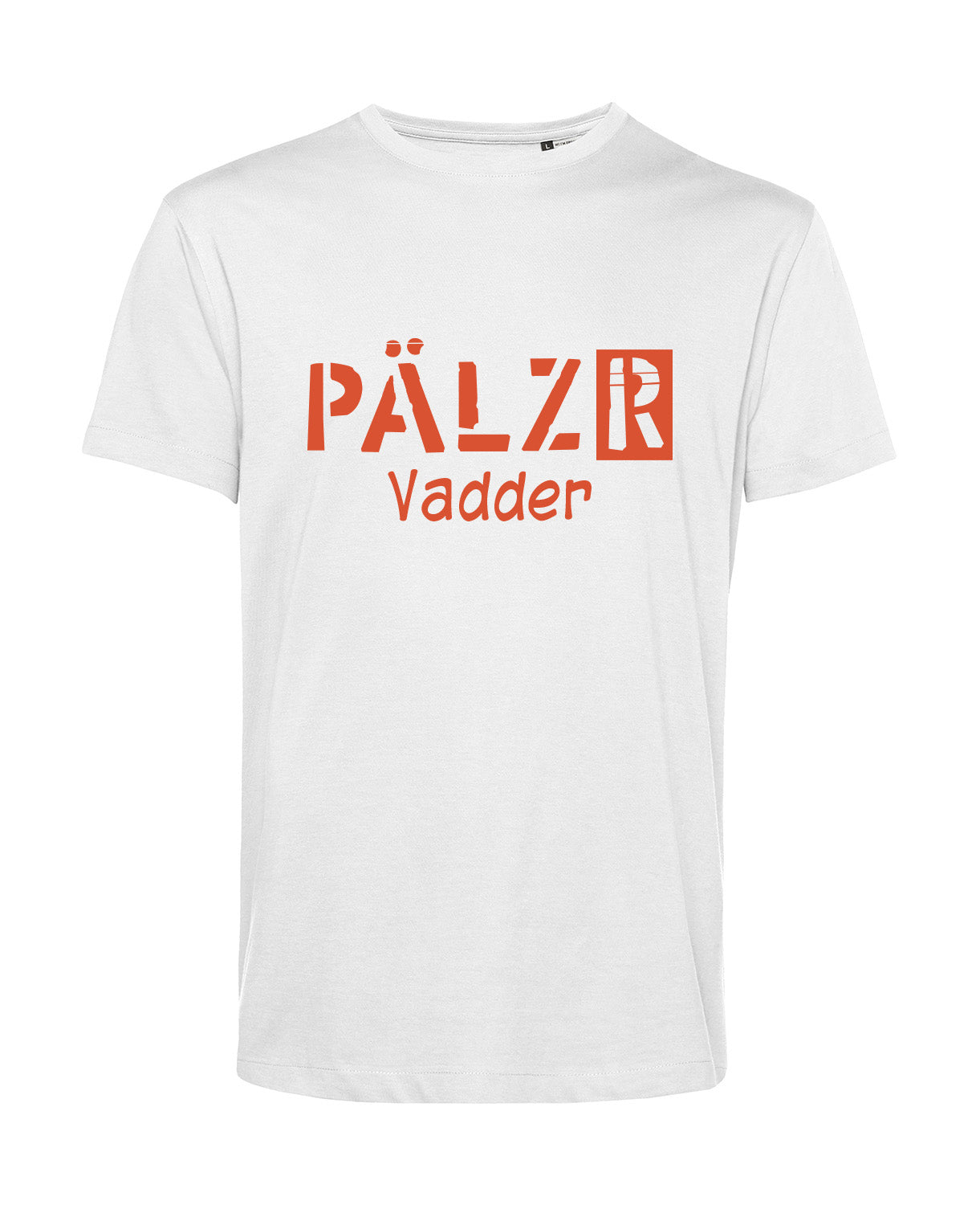 Männer T-Shirt | PÄLZR Vadder | weiss | Logo orange