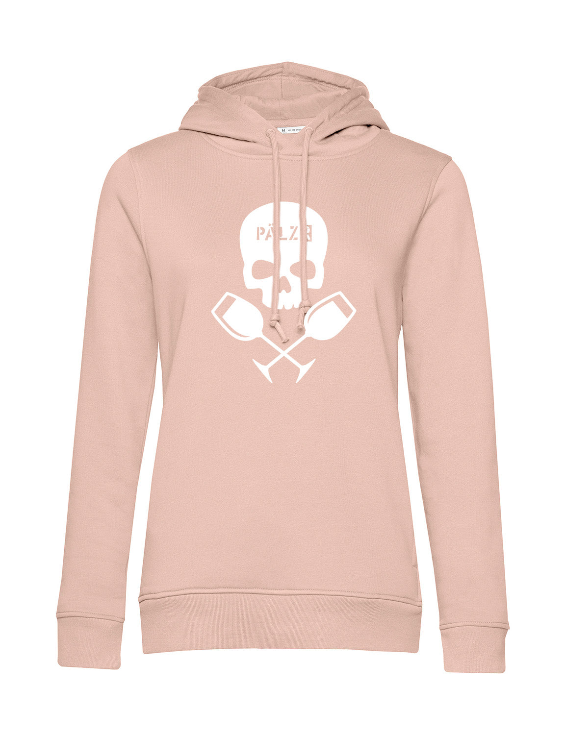 Frauen Hoodie | PÄLZR Weinpirat | softrose | Logo weiss