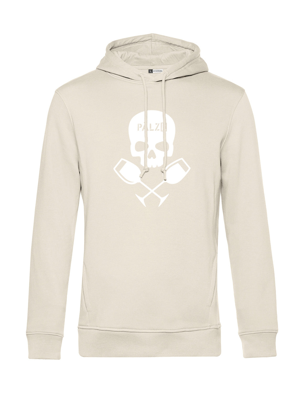 PÄLZR wine pirate | Men Hoodie | cream | Logo white 