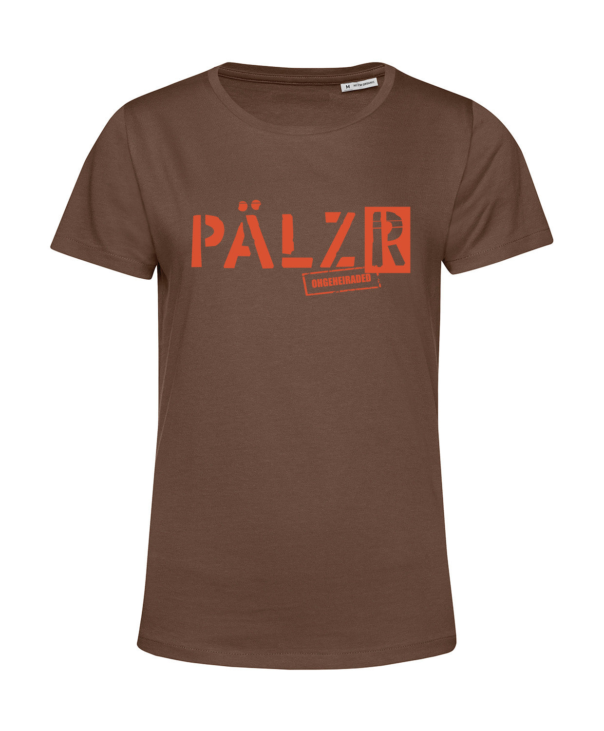 Women | T-shirt | PÄLZR OHGEHEIRADED | tree brown | Orange logo