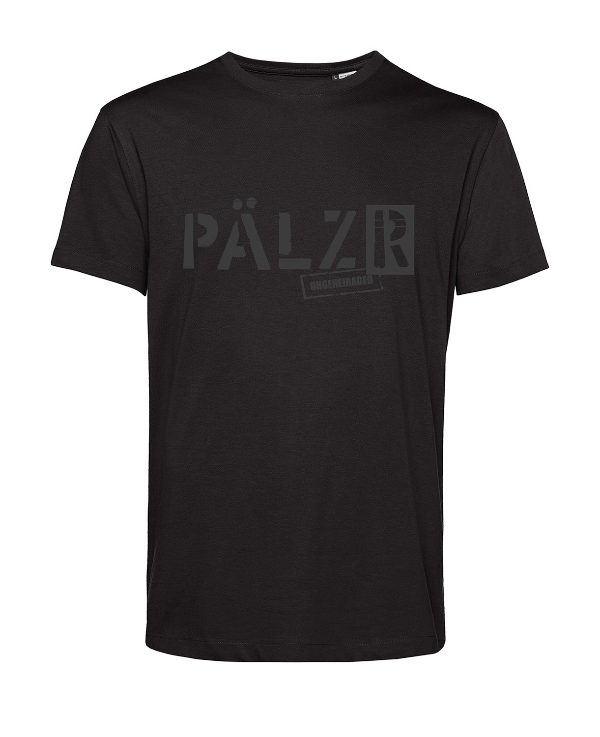 Men's T-Shirt | PÄLZR OHGEHEIRADED | black | Logo anthracite 