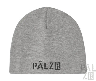 Graue Mütze mit ’pälzr’-Logo.